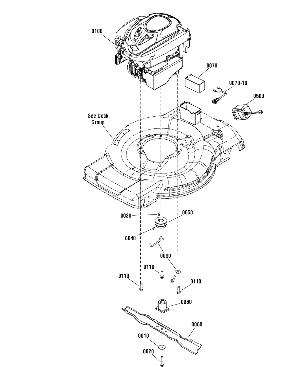 Engine Group (7502432) Diagram and Parts List for 7800822-BTXPV22700E 2011 Briggs and Stratton Lawn Mower